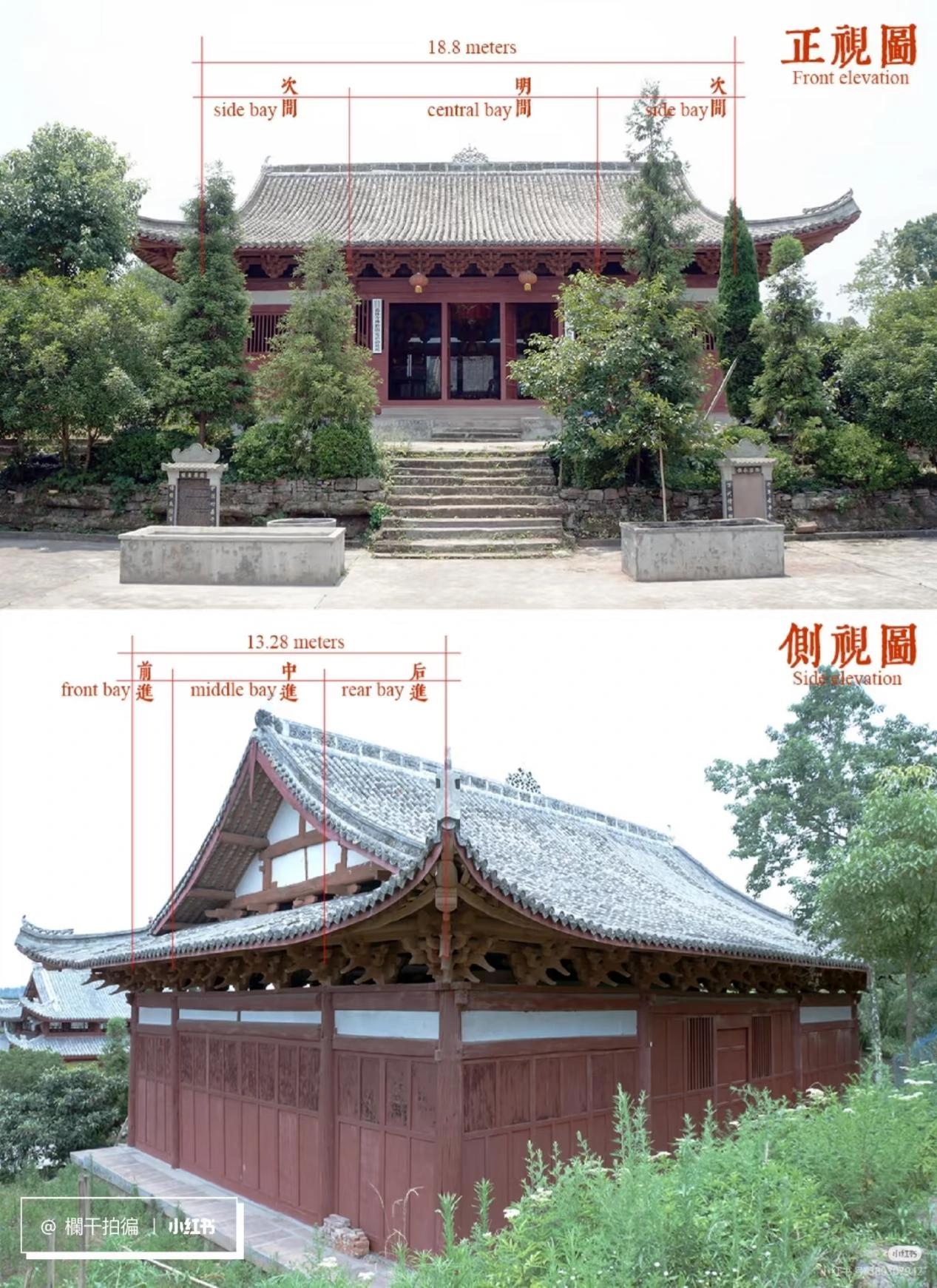 道林寺正立面与侧立面
